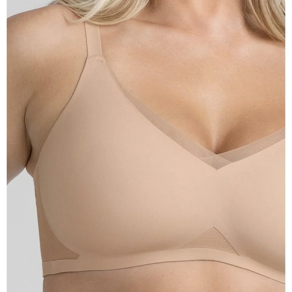 Honeylove CrossOver Bra‎ Sand / Beige Size XL Wireless